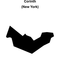 Corinth (New York) blank outline map