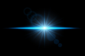 Intense bright flare burst with radial beams and lens reflection. Central explosion of light on dark background.