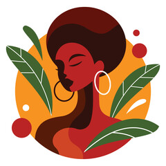 Minimal African Woman Portrait