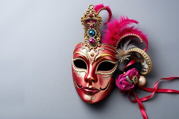 Festive venetian carnival mask 