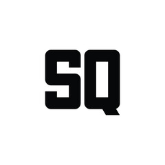 SQ monogram logo design letter text name symbol monochrome logotype alphabet character simple logo