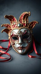 Festive venetian carnival mask 