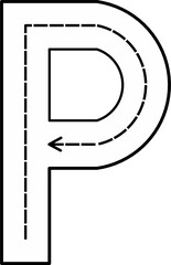 Alphabet Tracing Worksheet with Arrow Stroke Guide - Printable Handwriting Practice for Kids