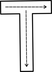 Alphabet Tracing Worksheet with Arrow Stroke Guide - Printable Handwriting Practice for Kids