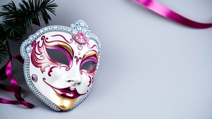Festive venetian carnival mask 