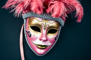 Festive venetian carnival mask 