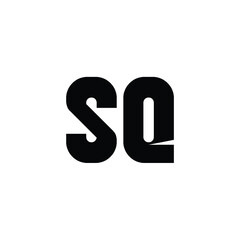 SQ monogram logo design letter text name symbol monochrome logotype alphabet character simple logo