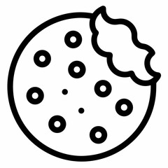 Cookie Outline: Dessert Icon

