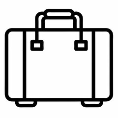 Briefcase. Icon for design. Easily editable