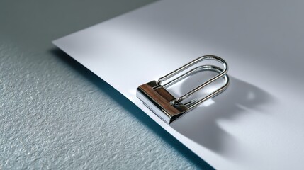 Office supplies paperclip on document workspace still life professional environment close-up organization concept