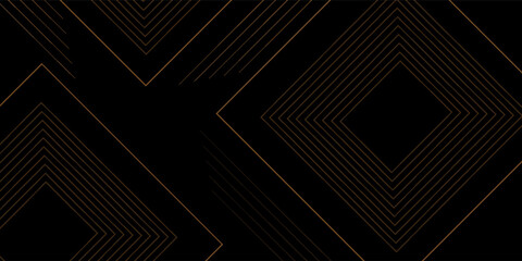 Minimalist black background with elegant thin gold geometric line pattern forming diamond shapes.