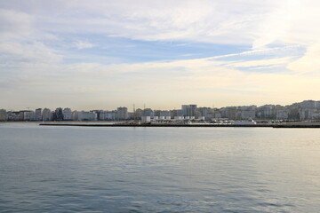 Obraz premium view to Tangier from the sea, Morocco