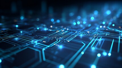 Abstract Futuristic Technology Background: Circuit Board