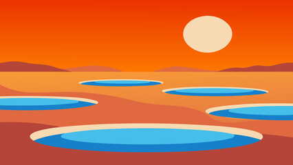 The Setting Sun Reflecting Beautifully In Thousands Of Small Windows Of A City