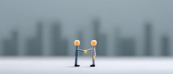 Business partnership handshake urban setting studio photography professional environment close-up view collaboration concept