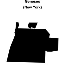 Geneseo (New York) blank outline map