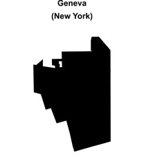 Geneva (New York) blank outline map