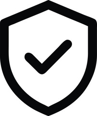Secure Shield Icon Verified Protection and Safety Symbol