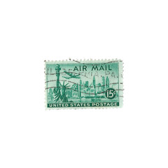 old stamp on transparent background