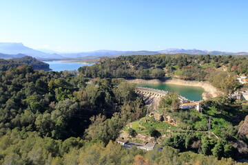 landscape around the Guadalhorce reservoir, Ardales, Andalucia, Spain