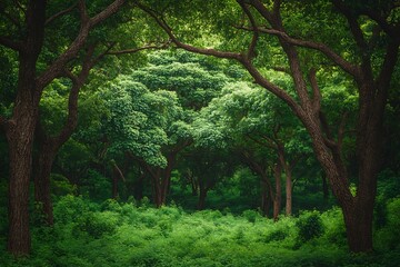 forest in the morning