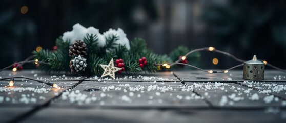 holiday dark wood outdoor background