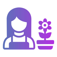 Obraz premium florist Gradient icon