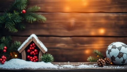 holiday dark wood outdoor background