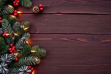holiday dark wood outdoor background
