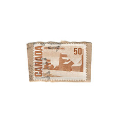 old stamp on transparent background