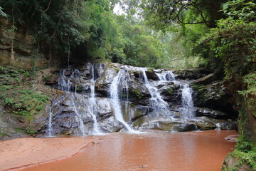 Waterfall in forest at Amboro national park, Bolivia