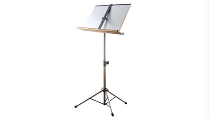 Elevated Music Stand on a White Background Ready for Musicians to Perform