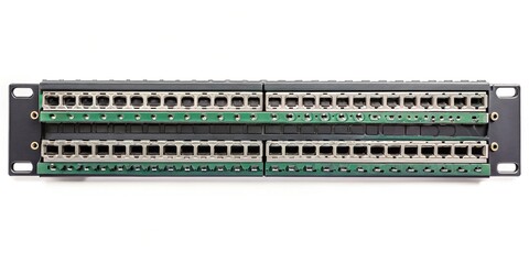 Network patch panel with multiple ports for structured cabling systems