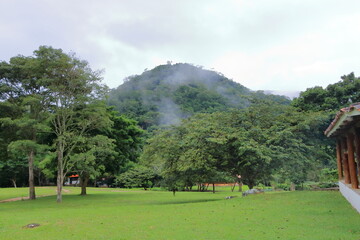 Majestic view of Amboro National Park in Bolivia with perspective over the rainforest mountains and valleys