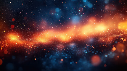 Fototapeta premium Colorful cosmic explosion of light in a vibrant galaxy