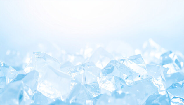 透明感のある氷の背景 &ndash; 青い光に照らされた冬のラグジュアリーテクスチャ Smooth Clear Ice Background with Soft Blue Lighting &ndash; Luxury Winter Texture