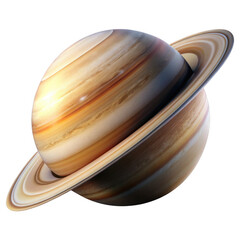 saturn planet isolated on transparent background
