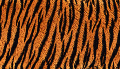 リアルなタイガーファーの高精細テクスチャ &ndash; オレンジと黒の縞模様が映える毛皮背景虎柄トラ柄
Realistic Tiger Fur Texture &ndash; High-Resolution Orange and Black Striped Pattern
