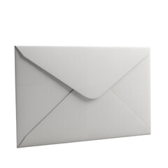 Plain white envelope closed isolates on a transparent background
