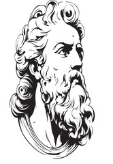 Stylized image of estes god white background vector