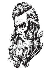 Stylized image of estes god white background vector