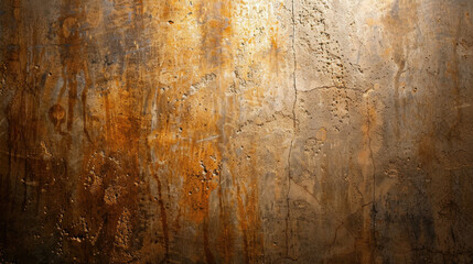 Obraz premium Grungy concrete surface with old stains and weathered textures, showcasing blend of earthy tones and rust like patterns that evoke sense of age and character