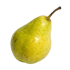 A ripe and delicious green pear ready to be eaten isolated on a transparent background png