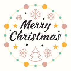 Obraz premium Merry Christmas typography vector illustration. 