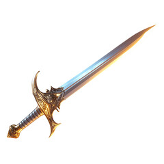 Fototapeta premium Detailed fantasy sword illustration graphic design element
