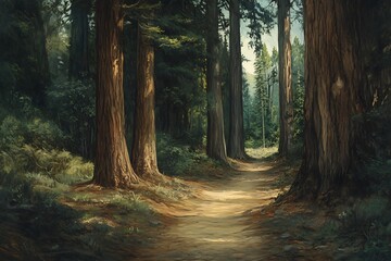 Obraz premium path in the forest