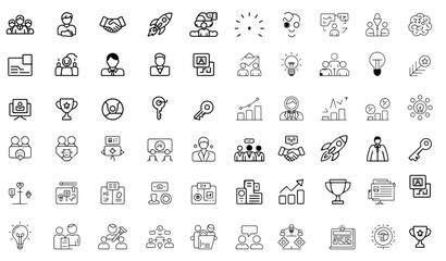 business line icons Vector illustration 
