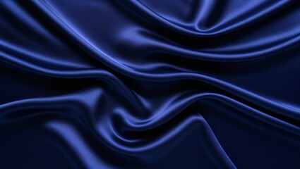 A smooth satin fabric in deep blue, capturing elegance.