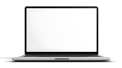Modern Frameless Laptop Mockup | Blank Screen Photorealistic Laptop Isolated on Transparent Background