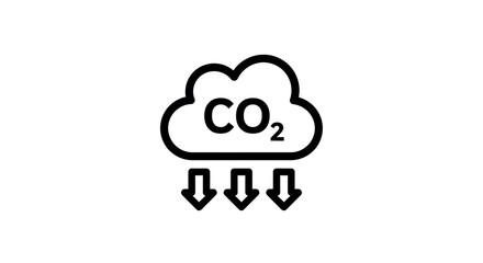 Obraz premium Carbon emission reduction concept vector illustration for environmental awareness campaign design